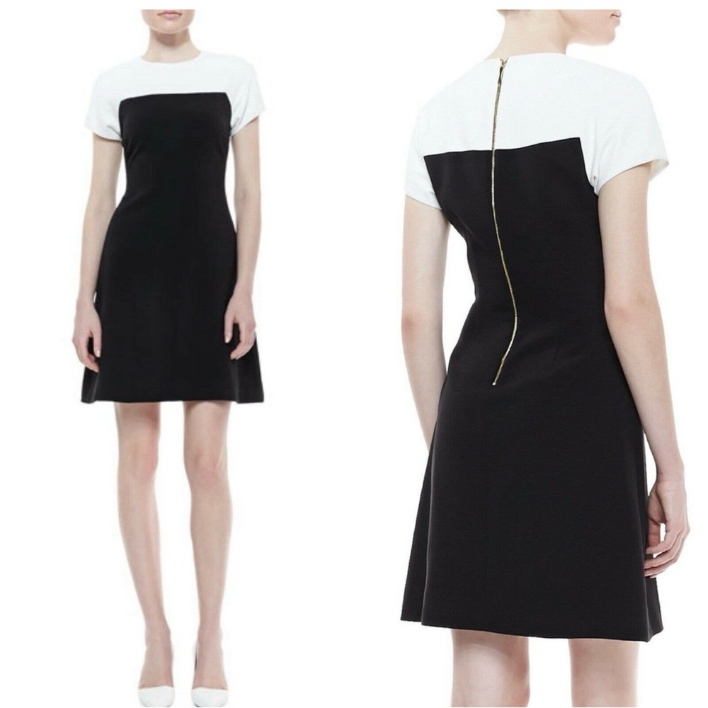 Kate Spade New York Womens Tala A Line Dress Black Color Block Stretch Zip 6